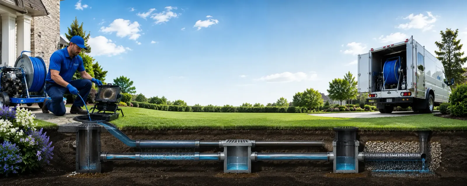 Outdoor drain cleaning information for Sunny Side, GA